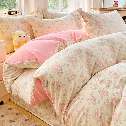 世爵 2025新款全棉印花小清新单品系列-单被套 护花使者