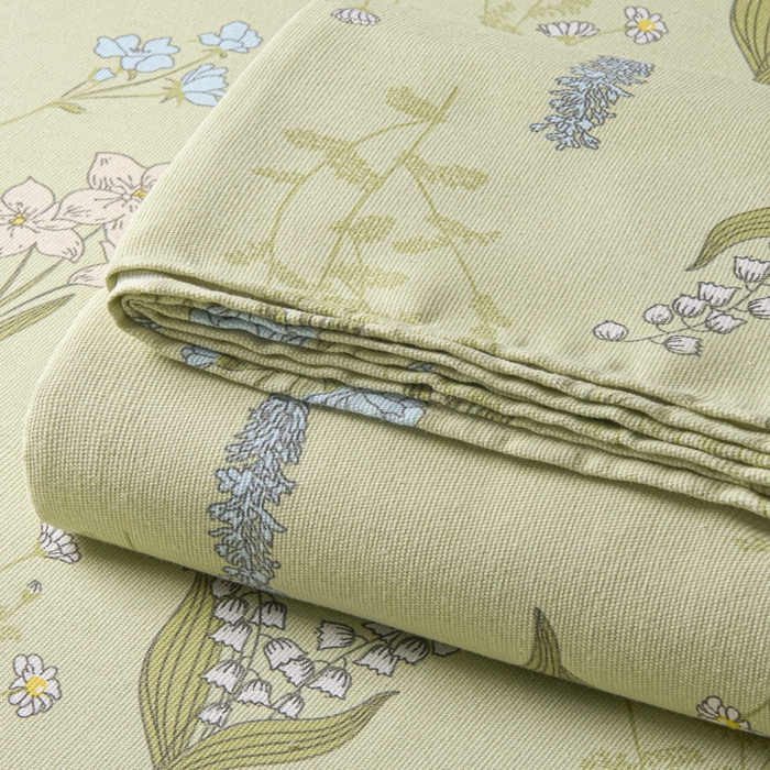 91家纺网 家纺一手货源 找家纺 绒艺席业 2025新款简约原棉印花老粗布床单 那年花开