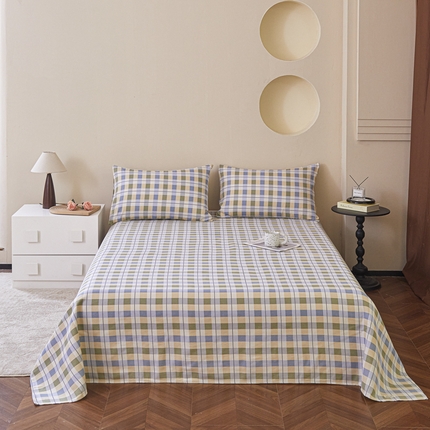 91家纺网 家纺一手货源 找家纺 （总）绒艺席业 2025新款简约原棉印花老粗布床单