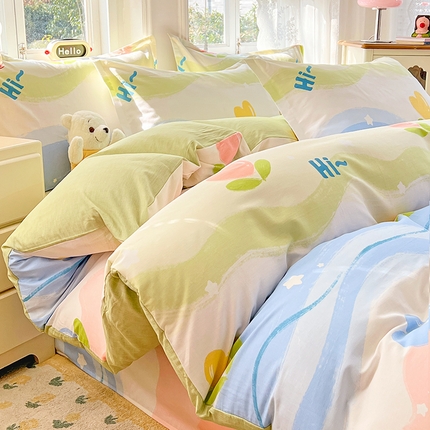 世爵 2025新款全棉印花小清新单品系列-单被套 天使之心