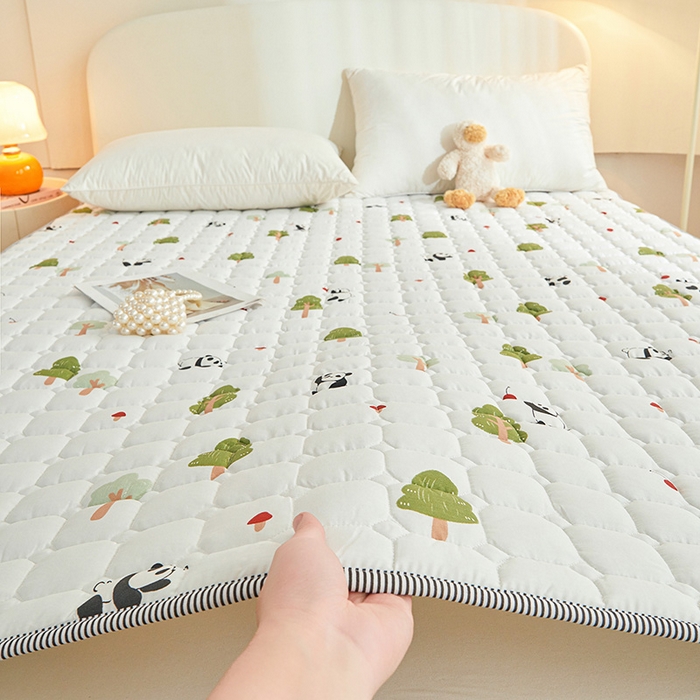 91家纺网 家纺一手货源 找家纺 丽诺床垫2025年全棉抗菌床褥床垫床护垫 熊猫仔仔