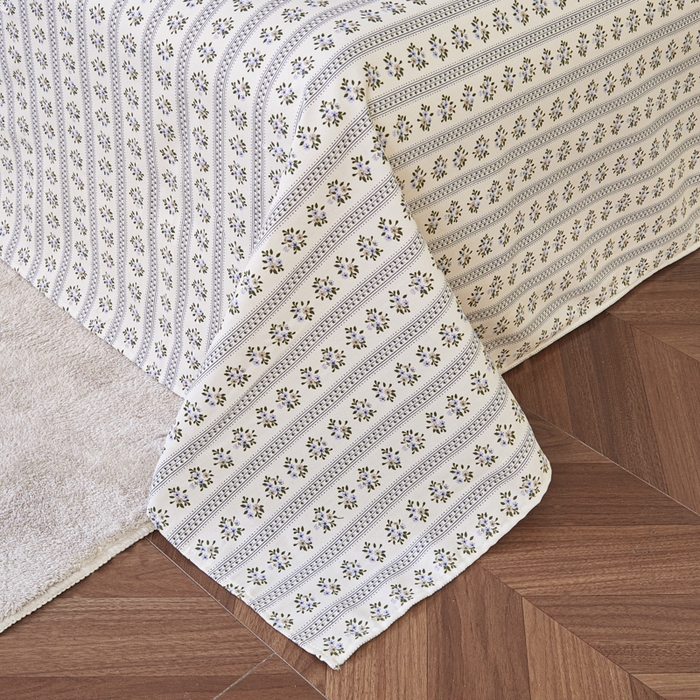 91家纺网 家纺一手货源 找家纺 绒艺席业 2025新款简约原棉印花老粗布床单 陌微