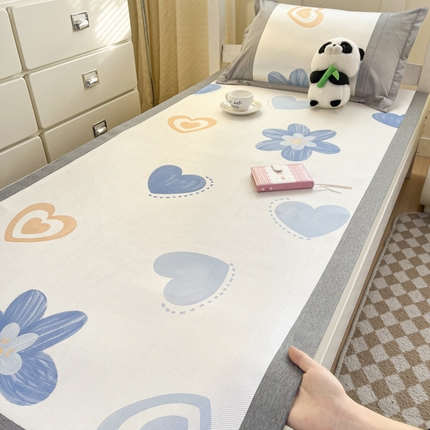 2025新款印花冰藤凉席-学生款 小兰花