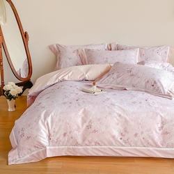 家纺货源 南通家纺 一件代发（总）巧玲珑 2025新款60支A类进口数码印花美式双拼四季款长绒棉四件套