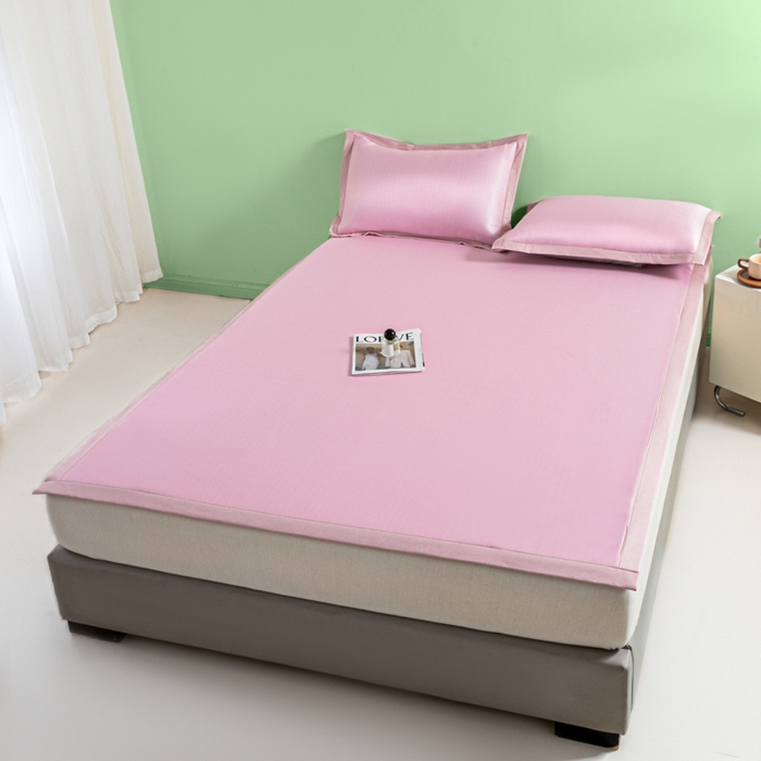 91家纺网 家纺一手货源 找家纺 （总）阿亮家居 2025新款凉席碳光席冰丝席三件套