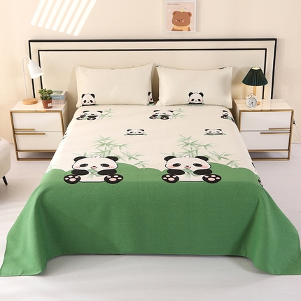 91家纺网 家纺一手货源 找家纺 （总）望淮家纺 2025新款老粗布凉席床单三件套