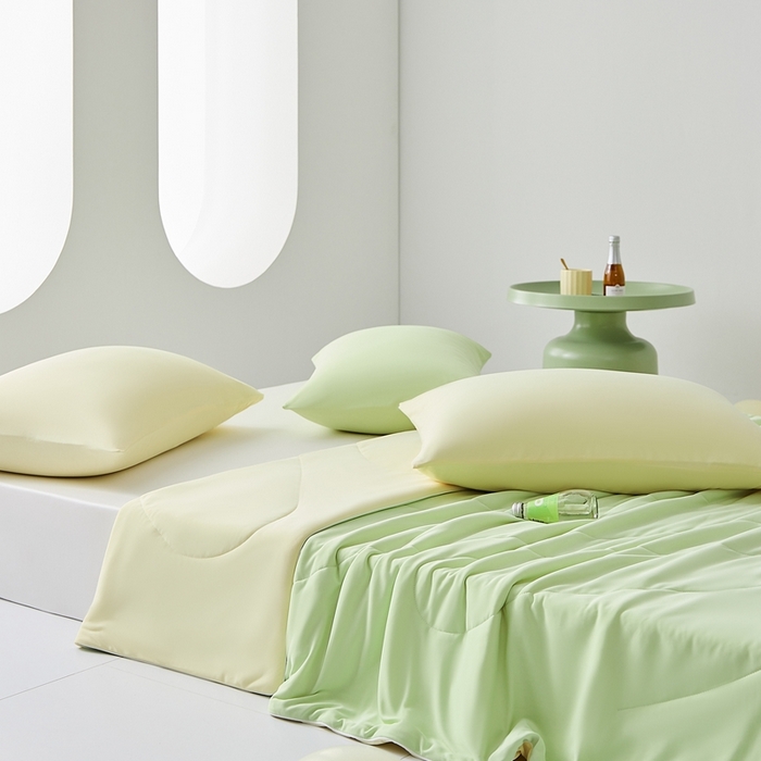 91家纺网 家纺一手货源 找家纺 LADYCOCO可可家居 2025新款凉感夏被 绿