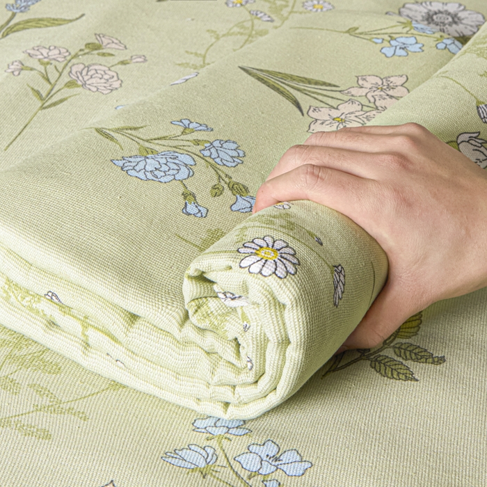 91家纺网 家纺一手货源 找家纺 绒艺席业 2025新款简约原棉印花老粗布床单 那年花开