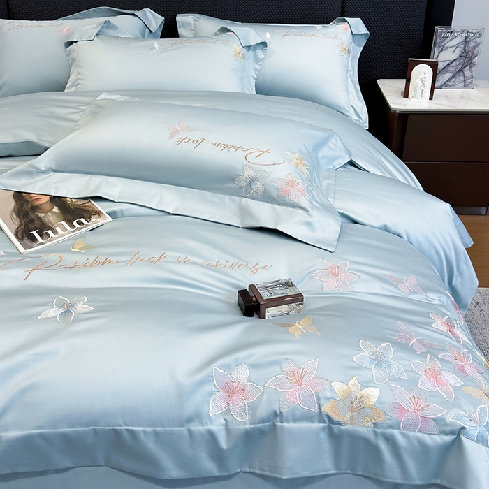 91家纺网 家纺一手货源 找家纺 星蕴家纺 2025新款澳棉正宗长绒棉四件套-诺兰 幸运兰