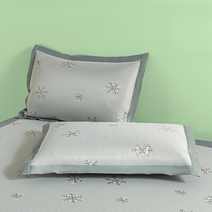 91家纺网 家纺一手货源 找家纺 阿亮家居 2025新款凉席碳光席冰丝席三件套 雪花-灰色