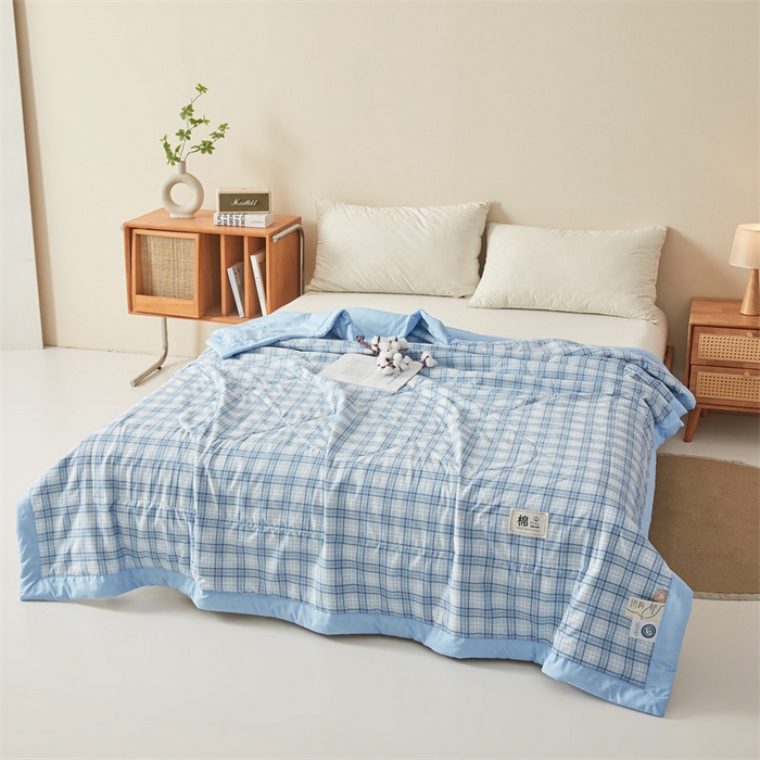 91家纺网 家纺一手货源 找家纺 魅图家纺 2025新款A类云朵棉抗菌棉花夏被 梦雨格