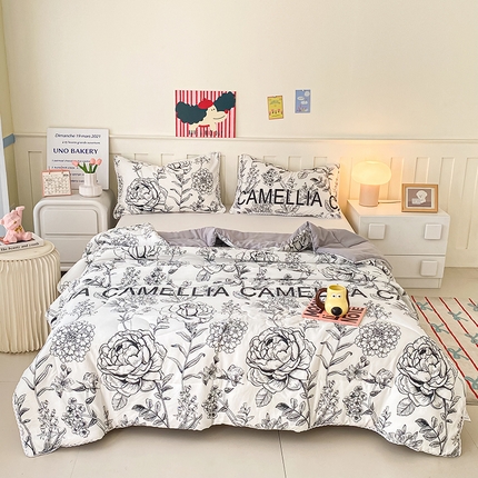 91家纺网 家纺一手货源 找家纺 佰亿莱  2025春夏新款水洗棉羽丝绒小花边夏被夏凉被空调被 初悦