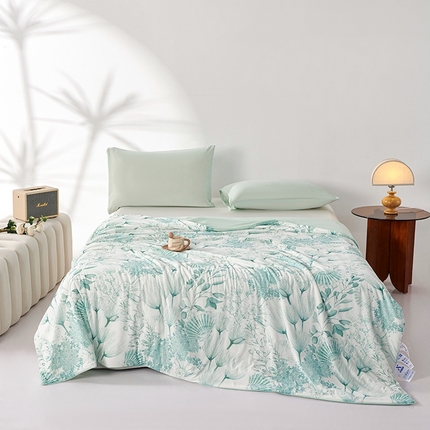 缔锦家纺 2025新款凉感丝印花夏被 清香花韵