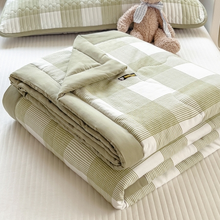 91家纺网 家纺一手货源 找家纺 （总）慕木 2025春夏新款双层纱针织棉夏被夏凉被空调被