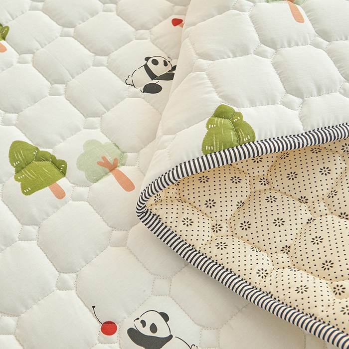 91家纺网 家纺一手货源 找家纺 丽诺床垫2025年全棉抗菌床褥床垫床护垫 熊猫仔仔