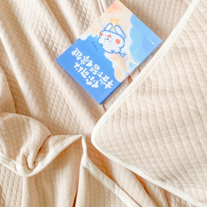 91家纺网 家纺一手货源 找家纺 来菲毛毯 2025新款全棉针织全面盖毯床单夏被被子被芯 菱间咖