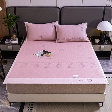 91家纺网 家纺一手货源 找家纺 （总）梵克保罗 2025新款7A抗菌母婴级纯乙纶PE刺绣凉感丝豆豆席