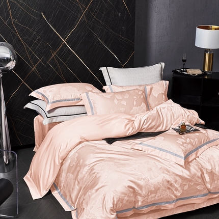 91家纺网 家纺一手货源 找家纺 JUICY 橘滋家纺 2025新款高奢意式奢享色织大提花系列四件套 茜茜公主