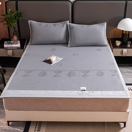 91家纺网 家纺一手货源 找家纺 （总）梵克保罗 2025新款7A抗菌母婴级纯乙纶PE刺绣凉感丝豆豆席