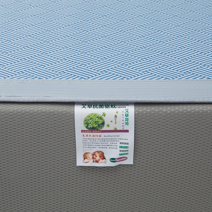 91家纺网 家纺一手货源 找家纺 2025新款凉席抗菌三明治可水洗碳光冰丝席宽边刺绣冰丝席 思绪 静谧蓝-床笠款