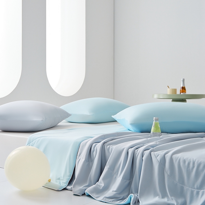 91家纺网 家纺一手货源 找家纺 LADYCOCO可可家居 2025新款凉感夏被 蓝