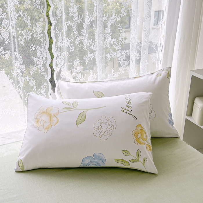 91家纺网 家纺一手货源 找家纺 世爵 2025新款全棉印花小清新单品系列-单被套 静看花颜