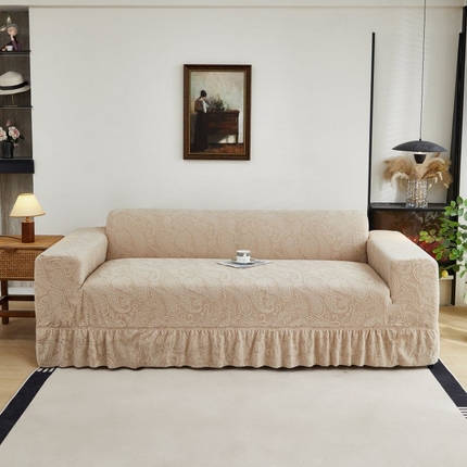 91家纺网 家纺一手货源 找家纺 （总）逐日沙发套 2025新款提花裙摆款沙发套-古罗