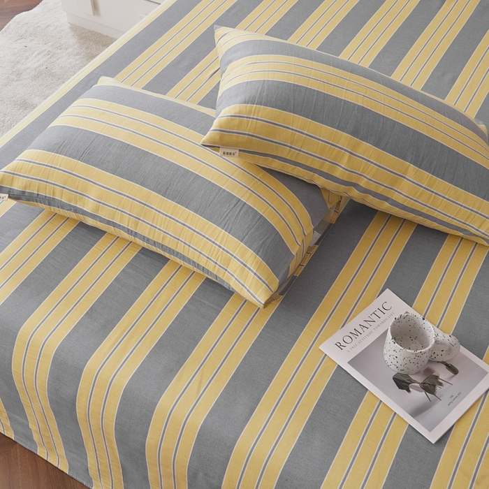 91家纺网 家纺一手货源 找家纺 绒艺席业 2025新款简约原棉印花老粗布床单 温馨