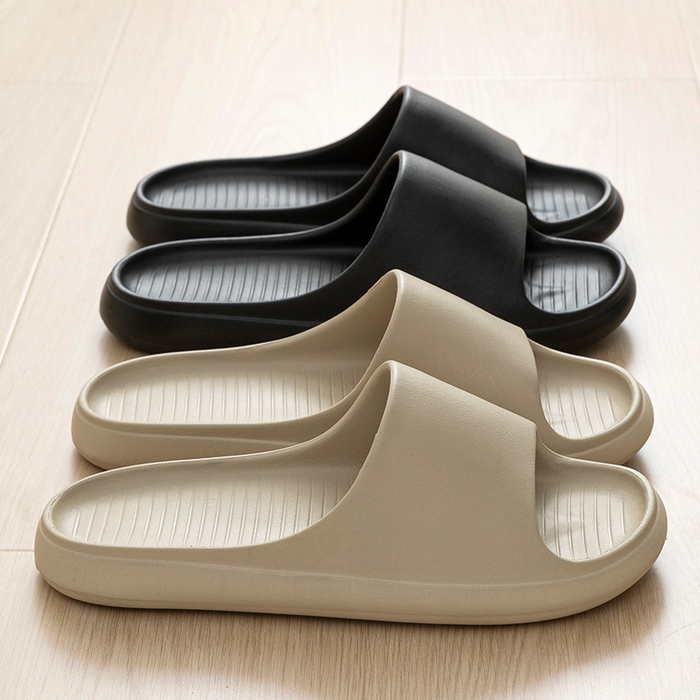 91家纺网 家纺一手货源 找家纺 （总）良品汇馆 2025【盆底横条EVA拖鞋】情侣日式无印EVA凉拖鞋良品家居拖夏季防水防滑踩屎感浴室皮纹拖