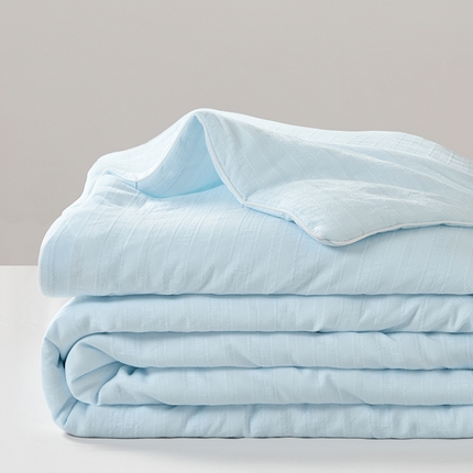 91家纺网 家纺一手货源 找家纺 （总）欧邦 2025新款A类提花昆仑棉双层纱夏被空调被