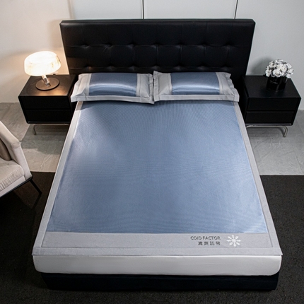 孩子王家纺 2025凉感冰丝藤席凉席席子-千鸟格系列 千鸟格-宝石蓝