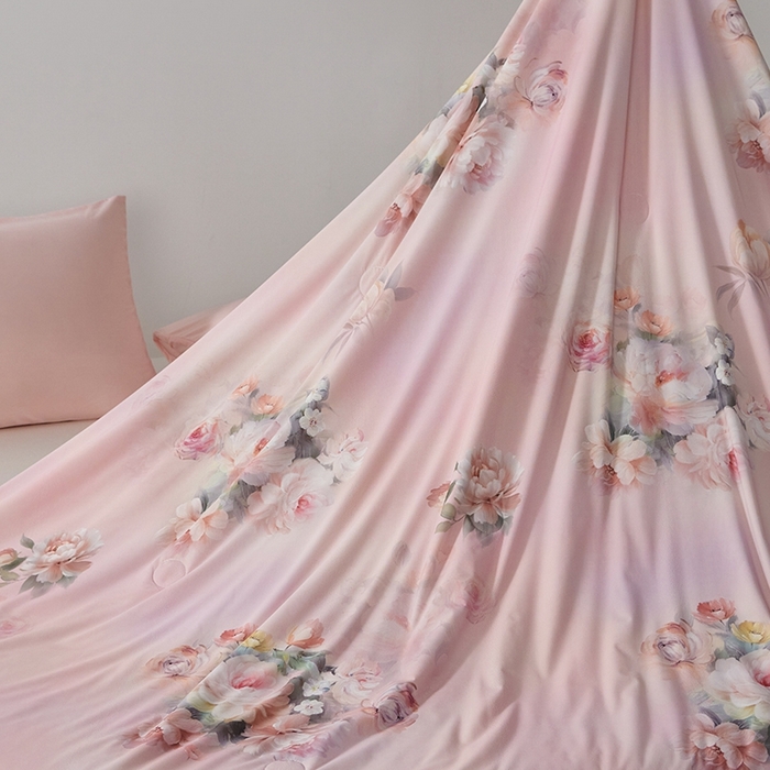 91家纺网 家纺一手货源 找家纺 缔锦家纺 2025新款凉感丝印花夏被 暮云花香