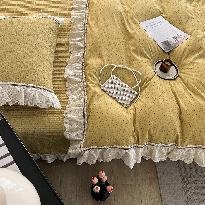 91家纺网 家纺一手货源 找家纺 （总）沐纯家居 2025新款法式小碎花床盖四件套