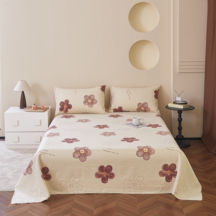 91家纺网 家纺一手货源 找家纺 （总）绒艺席业 2025新款简约原棉印花老粗布床单