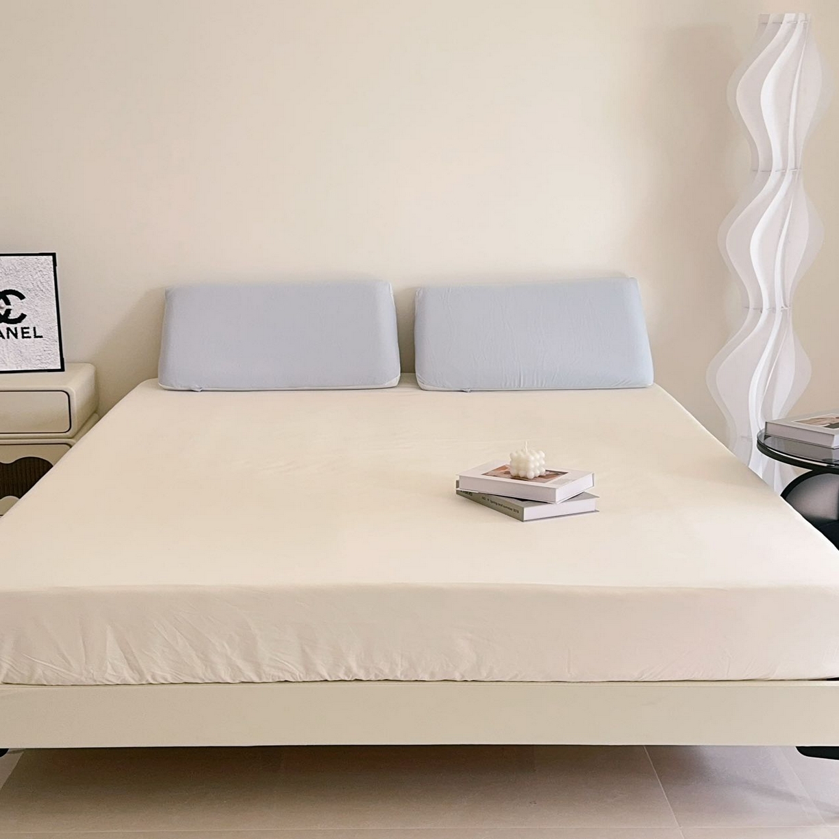 91家纺网 家纺一手货源 找家纺 兜米家居 2025新款纯色全棉床笠 生椰姜茶