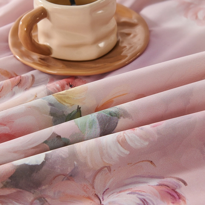 91家纺网 家纺一手货源 找家纺 缔锦家纺 2025新款凉感丝印花夏被 暮云花香