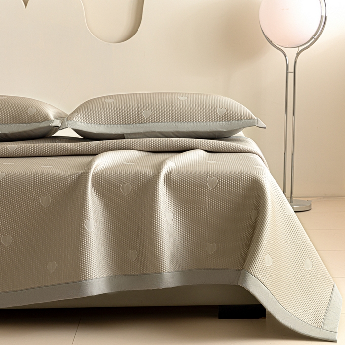 91家纺网 家纺一手货源 找家纺 阿亮家居 2025新款凉席凉豆豆软席床席款 心相印-玉石咖