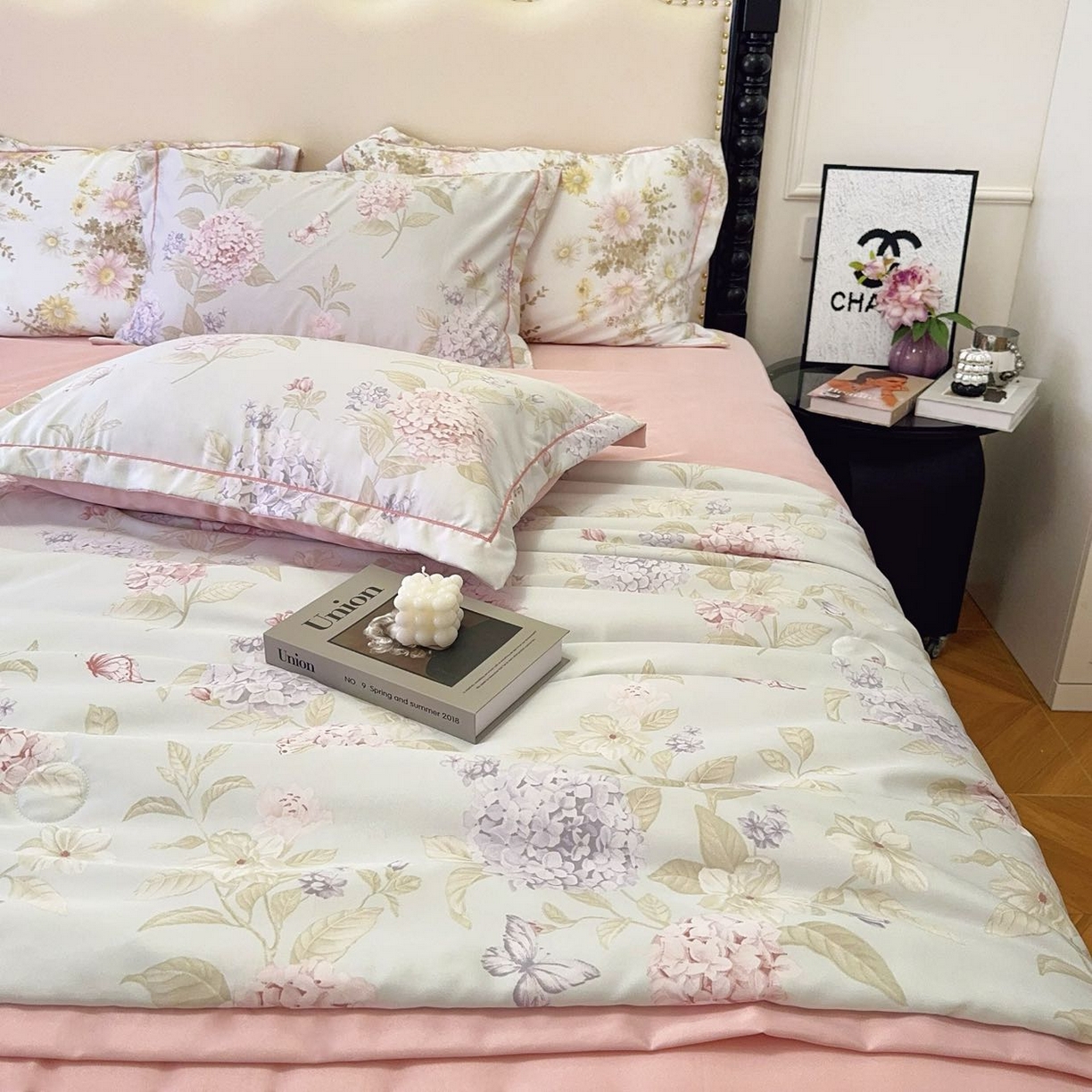 91家纺网 家纺一手货源 找家纺 兜米家居 2025新款水洗天丝夏被四件套 清芬立夏