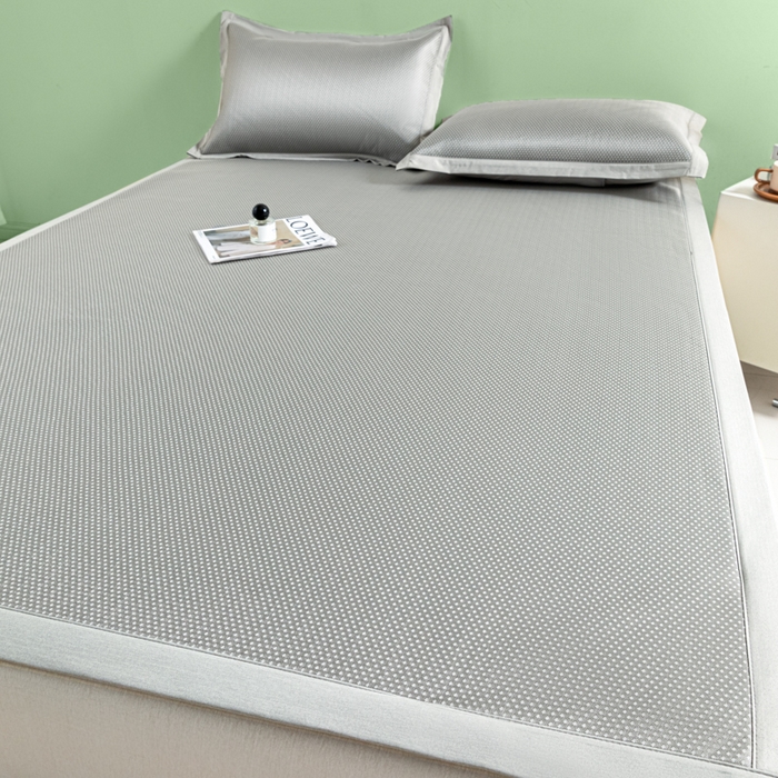 91家纺网 家纺一手货源 找家纺 阿亮家居 2025新款凉席碳光席冰丝席三件套 漫天星-灰