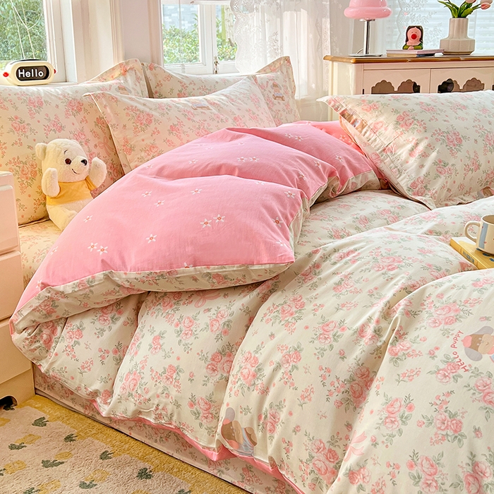 91家纺网 家纺一手货源 找家纺 世爵 2025新款全棉印花小清新单品系列-单被套 护花使者