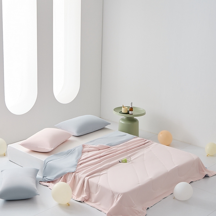 91家纺网 家纺一手货源 找家纺 LADYCOCO可可家居 2025新款凉感夏被 粉