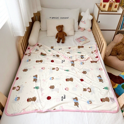 91家纺网 家纺一手货源 找家纺 （总）嗨生活 2025新款婴儿裸睡级凉感针织毯幼儿园夏被儿童夏被毯子