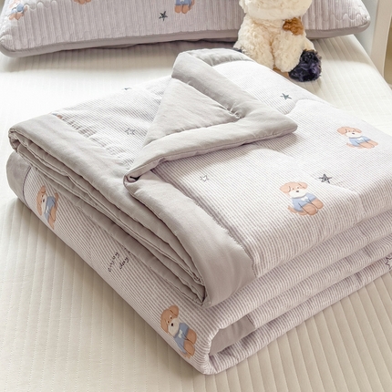 91家纺网 家纺一手货源 找家纺 （总）慕木 2025春夏新款双层纱针织棉夏被夏凉被空调被