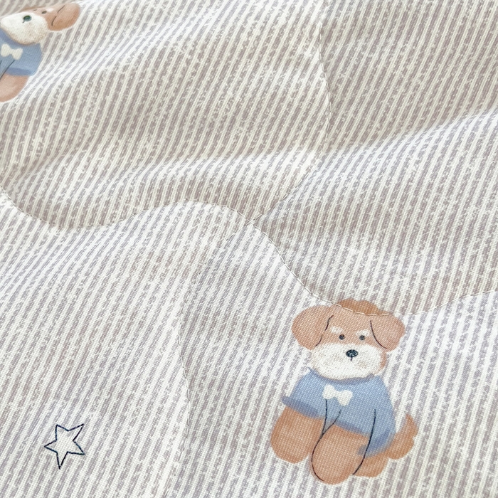 91家纺网 家纺一手货源 找家纺 慕木 2025春夏新款双层纱针织棉夏被夏凉被空调被 皮皮狗