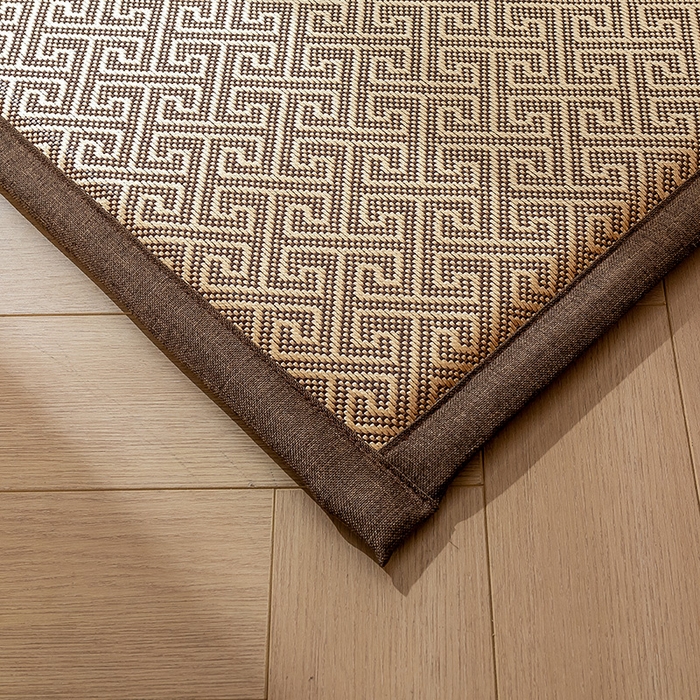 91家纺网 家纺一手货源 找家纺 2025新款包边工艺凉感冰藤地铺睡垫系列凉席地垫 回字冰藤