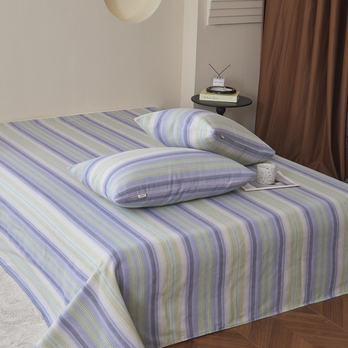 91家纺网 家纺一手货源 找家纺 绒艺席业 2025新款简约原棉印花老粗布床单 森沐