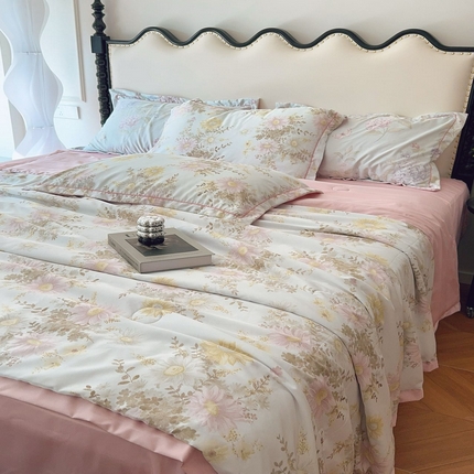 91家纺网 家纺一手货源 找家纺 （总）兜米家居 2025新款水洗天丝夏被四件套