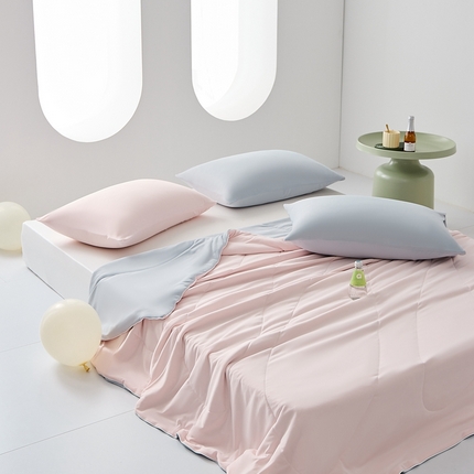 91家纺网 家纺一手货源 找家纺 LADYCOCO可可家居 2025新款凉感夏被 粉