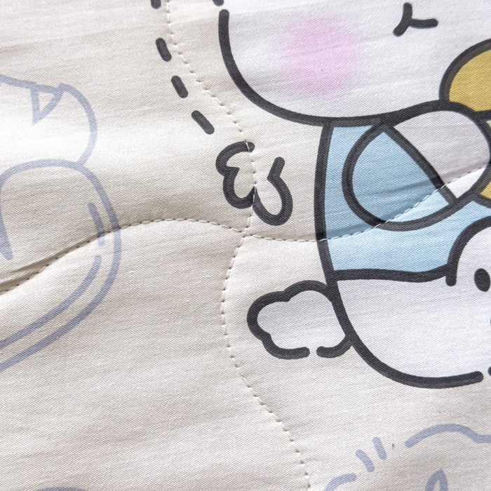 91家纺网 家纺一手货源 找家纺 洺兰家居 2025新款A类全棉印花麻绳款夏被四件套 蓝小狗