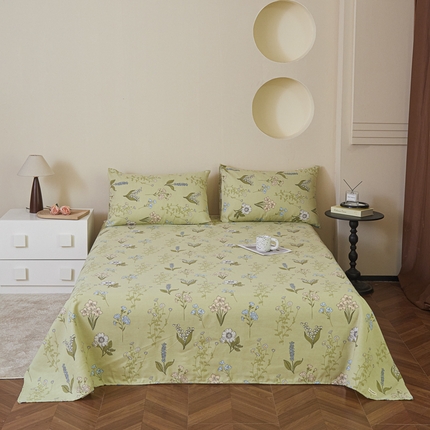 91家纺网 家纺一手货源 找家纺 （总）绒艺席业 2025新款简约原棉印花老粗布床单